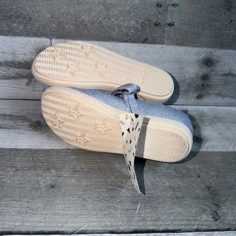 Harper Canyon Girls Blue Glitter Cat Mary Jane Flats HCKITTYCAT-PU Size 10 NEW